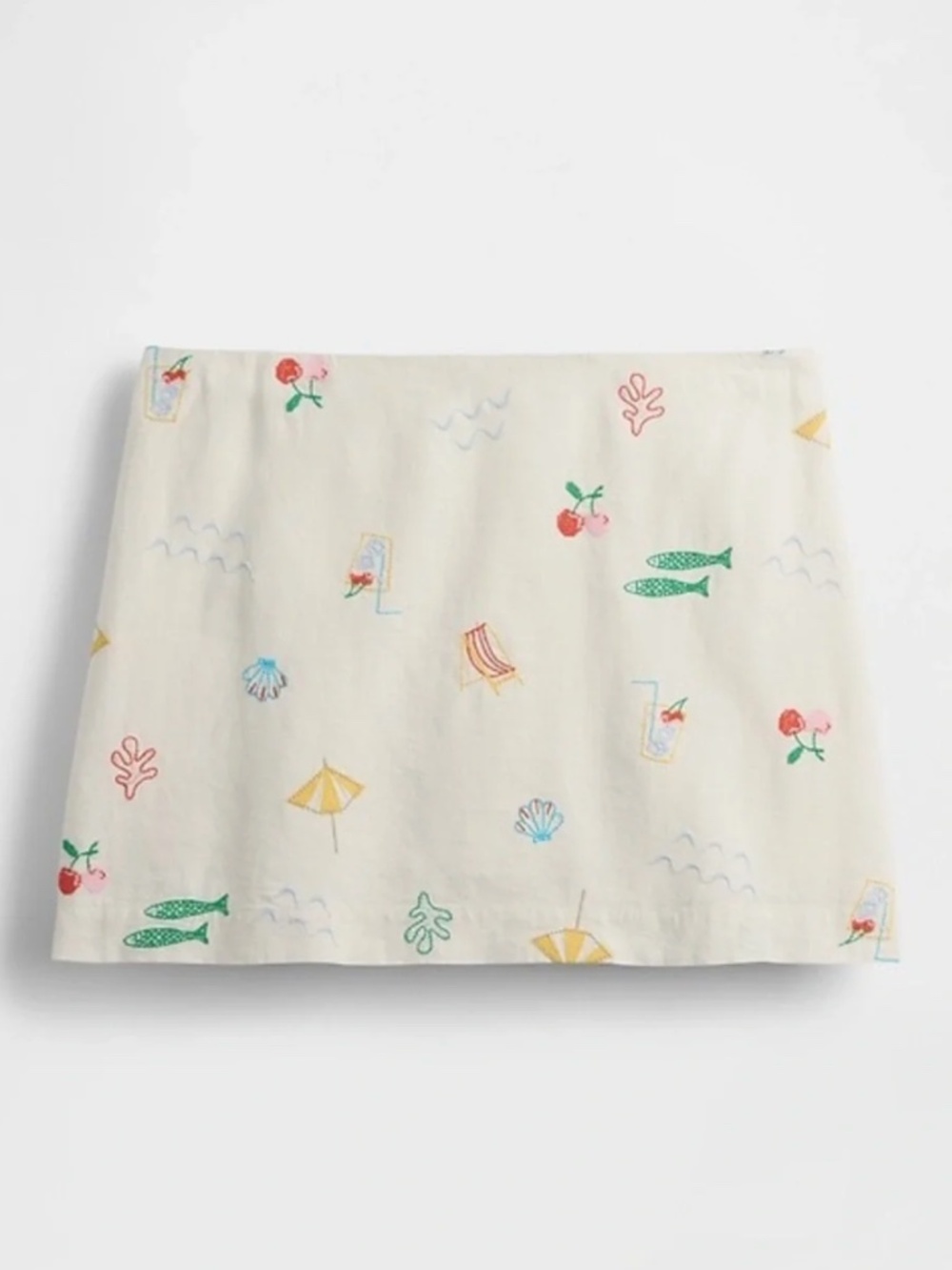 Gap Linen-Blend Mini Skort - Beach Umbrella Beige